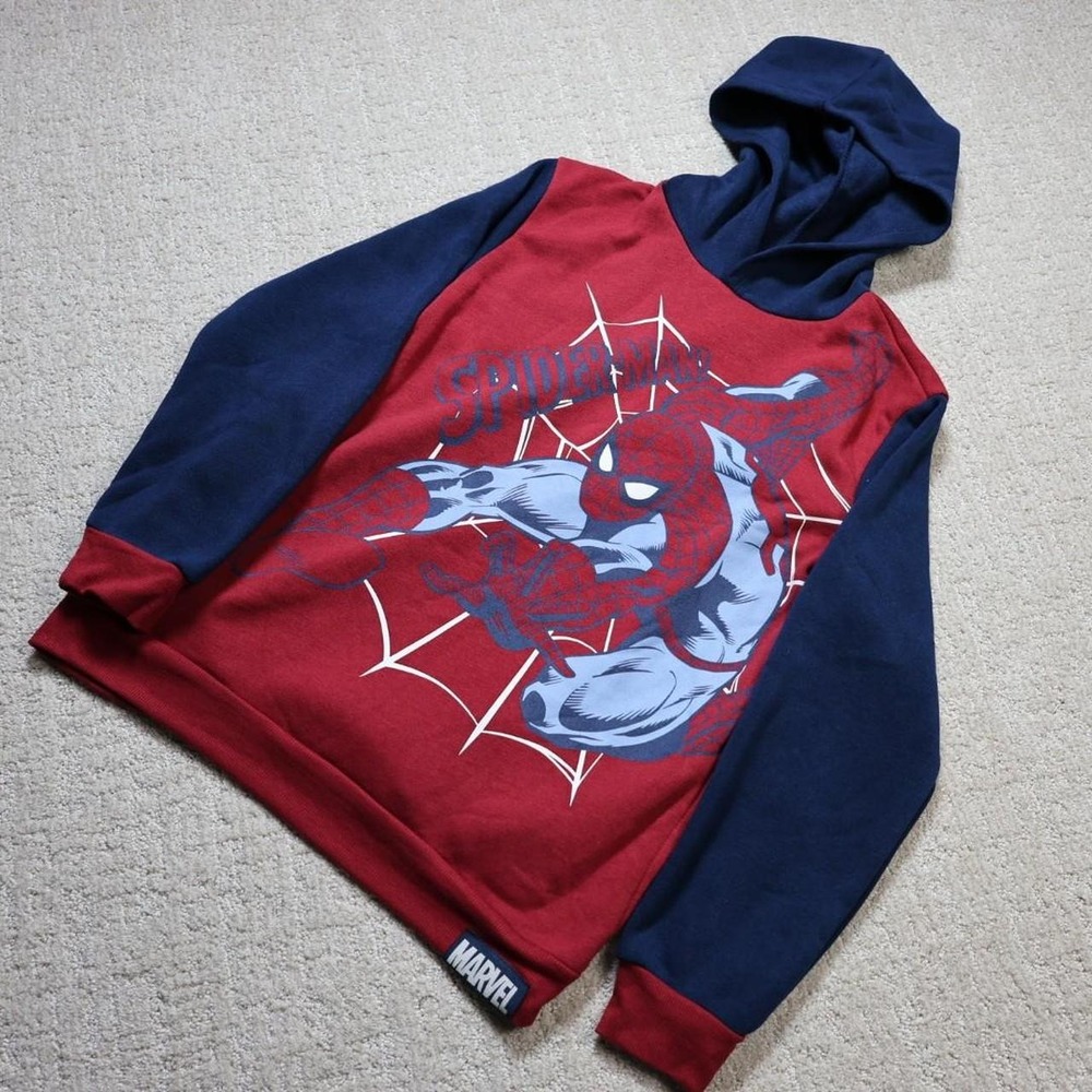 Marvel Spider-Man hoodie with blue Spider-Man graphic